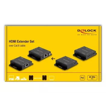 Emisor y receptor AV DeLOCK 65832 set extensor HDMI 4K 30Hz