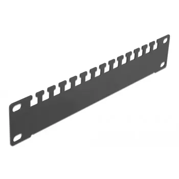 Panel de gestión de cables DeLOCK 10 pulgadas riel de soporte de cables 1U negro