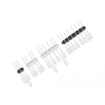 Sujetacables DeLOCK 18402 set combinado autoadhesivo 4 uds. negro blanco