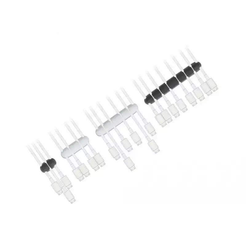 Sujetacables DeLOCK 18402 set combinado autoadhesivo 4 uds. negro blanco
