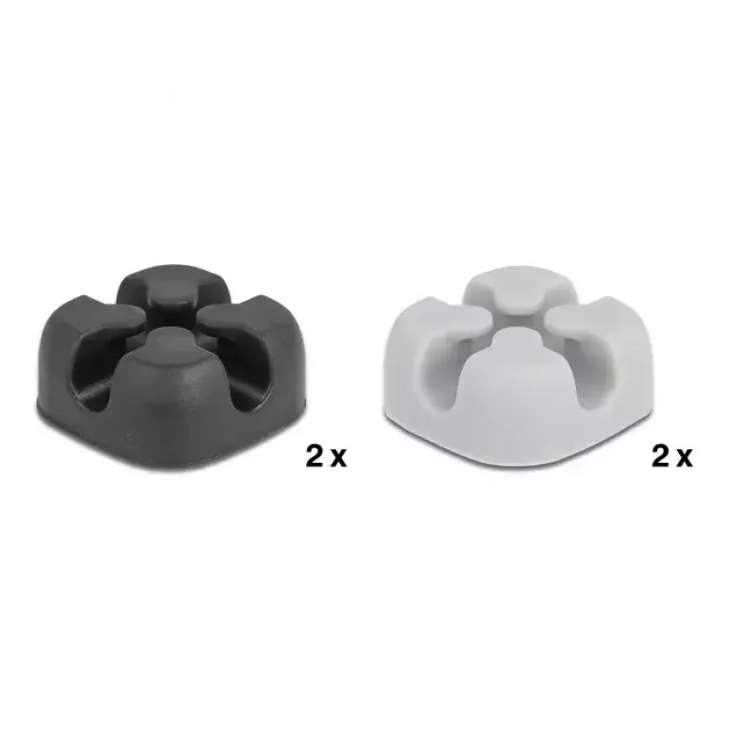 Sujetacables DeLOCK en cruz autoadhesivo 18405
