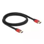 Cable HDMI DeLOCK Ultra High Speed 48 Gbit/s 8K 60 Hz rojo 1 m