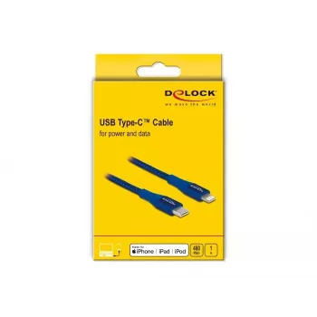 Cable de datos y carga USB Type-C a Lightning DeLOCK 85416