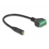 Cable de audio DeLOCK 66294 0,2m conector hembra 2,5mm a conector macho terminal negro