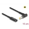 Cable adaptador DeLOCK USB Type-C hembra a conector macho 5,5 x 2,5 mm acodado 90° 15 cm