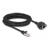 Cable de extensión DeLOCK RJ50 macho a hembra S/FTP 5 m negro
