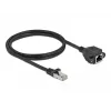 Cable de extensión de red DeLOCK S/FTP RJ45 macho a RJ45 hembra Cat.6A 1 m negro 87001