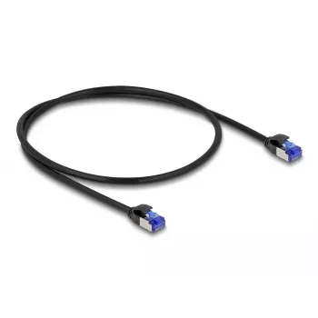 Cable de red DeLOCK RJ45 Cat.6A S/FTP fino 0,5 m negro