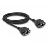 Cable de extensión DeLOCK RJ50 hembra a hembra S/FTP 2 m negro
