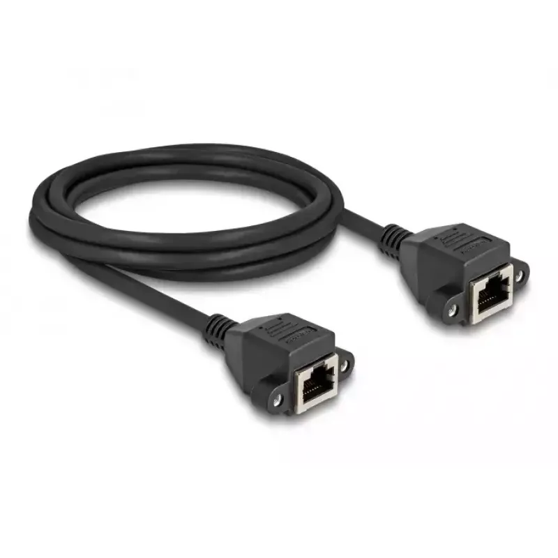 Cable de extensión DeLOCK RJ50 hembra a hembra S/FTP 2 m negro