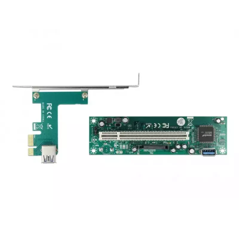 Tarjeta riser DeLOCK PCI Express x1 a ranura PCI de 32 bits cable de 60 cm