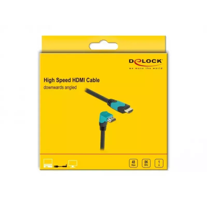 Cable HDMI DeLOCK 86991 1 m HDMI Type-A estándar negro azul