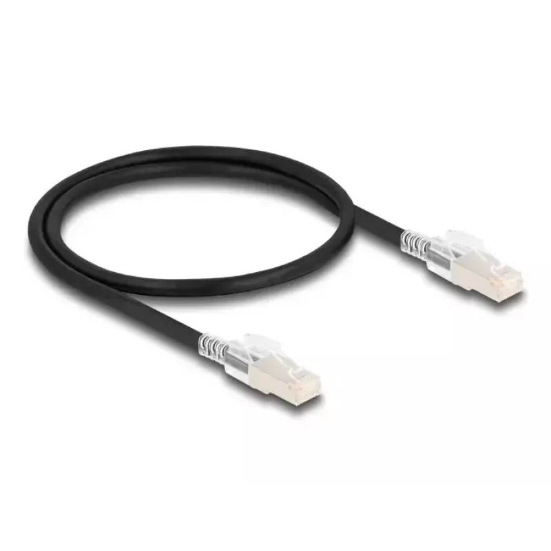 Cable de red DELOCK 80254 Cat6a S/FTP (S-STP) RJ-45 a RJ-45 0,5 m negro
