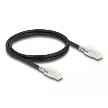 Cable de red DELOCK 80255 Cat6a S/FTP (S-STP) RJ-45–RJ-45 negro 1 m