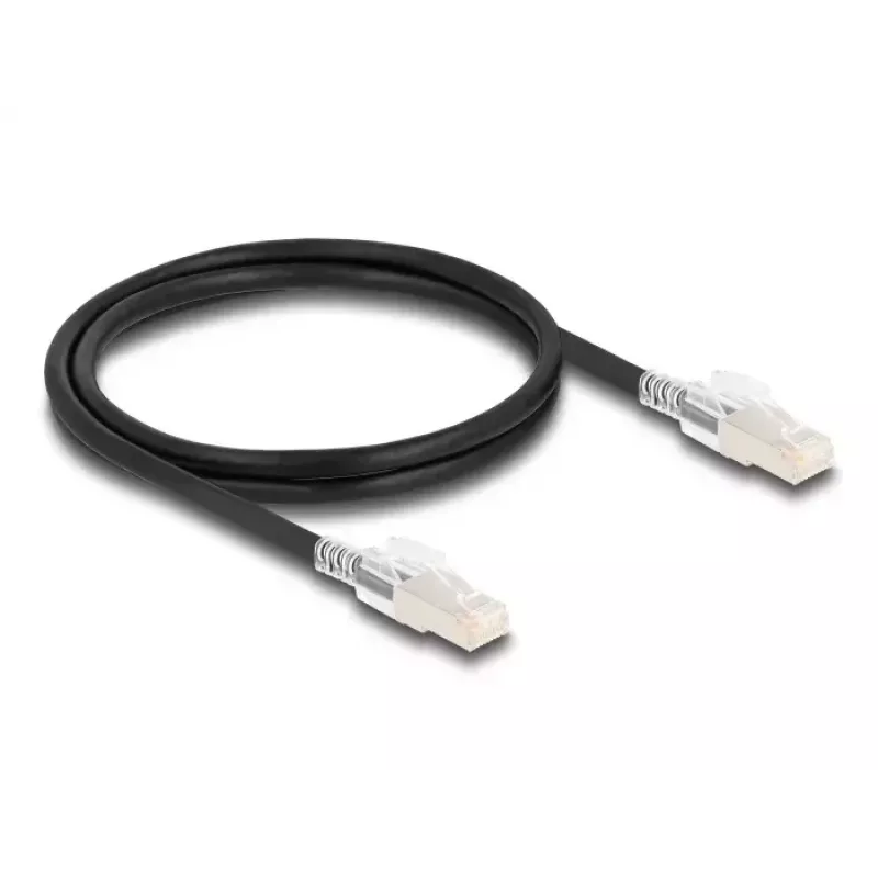 Cable de red DELOCK 80255 Cat6a S/FTP (S-STP) RJ-45–RJ-45 negro 1 m