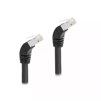 Cable de red DeLOCK RJ45 Cat.6A acodado 45° hacia abajo 2m negro