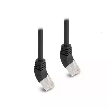 Cable de red DeLOCK RJ45 Cat.6A S/FTP acodado 45° hacia arriba 5m negro