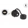 Conector de cable DeLOCK USB 2.0 Type-B hembra a Type-A hembra IP68 negro