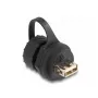 Conector de cable DeLOCK USB 2.0 Type-B hembra a Type-A hembra IP68 negro