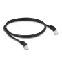Cable de red DeLOCK RJ45 Cat.6A S/FTP acodado 45° hacia arriba 1 m negro