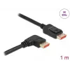 Cable DisplayPort DeLOCK 8K 60 Hz 1 m macho a macho 90° acodado