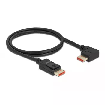 Cable DisplayPort DeLOCK 8K 60 Hz 1 m macho a macho 90° acodado