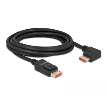 Cable DisplayPort DeLOCK 8K 60 Hz 3 m macho recto a macho 90° acodado