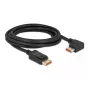 Cable DisplayPort DeLOCK 8K 60 Hz 3 m macho recto a macho 90° acodado