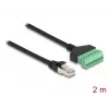 Cable RJ45 DeLOCK Cat.6 macho a adaptador de regleta de bornes 2 m negro verde