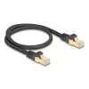 Cable de red DeLOCK RJ45 80316 macho a macho Cat.6A 0,5 m negro