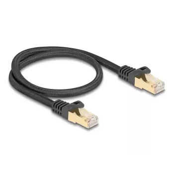 Cable de red DeLOCK RJ45 80316 macho a macho Cat.6A 0,5 m negro