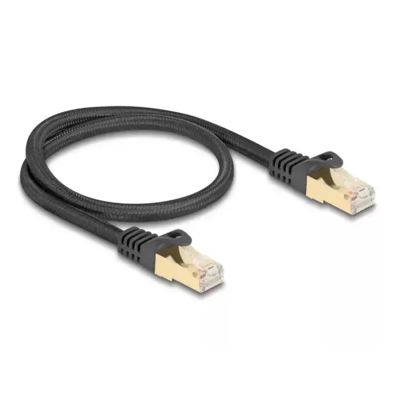 Cable de red DeLOCK RJ45 80316 macho a macho Cat.6A 0,5 m negro