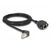 Cable de extensión de red DeLOCK S/FTP RJ45 90° acodado a RJ45 Cat.6A 2 m negro