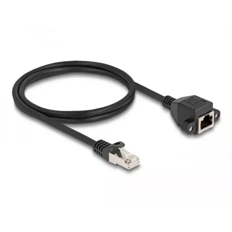 Cable de extensión RJ50 DeLOCK macho a hembra S/FTP 1 m negro