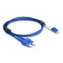 Cable de fibra óptica DeLOCK LC dúplex a SC dúplex monomodo OS2 2 m