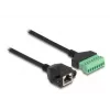 Cable RJ45 DeLOCK Cat.6 hembra a adaptador de regleta de bornes 2 m