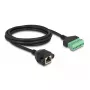 Cable RJ45 DeLOCK Cat.6 hembra a adaptador de regleta de bornes 2 m