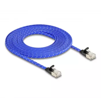 Cable de red DeLOCK RJ45 plano Cat.6A 5 m azul