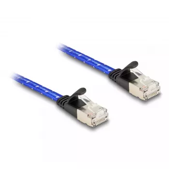 Cable de red DeLOCK RJ45 plano Cat.6A 5 m azul