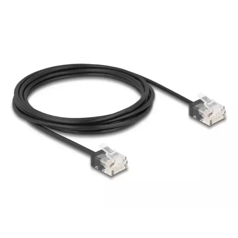 Cable de red DeLOCK RJ45 Cat.6 UTP ultrafino 3 m negro