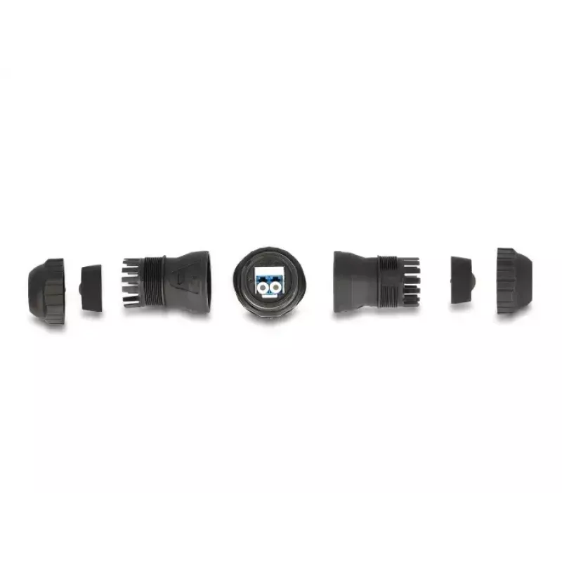 Conector de cable de fibra óptica DeLOCK 67046 LC dúplex hembra a LC dúplex hembra OS2 IP68