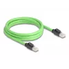 Cable de red DeLOCK 80890 RJ-45 Cat6a 2m negro verde