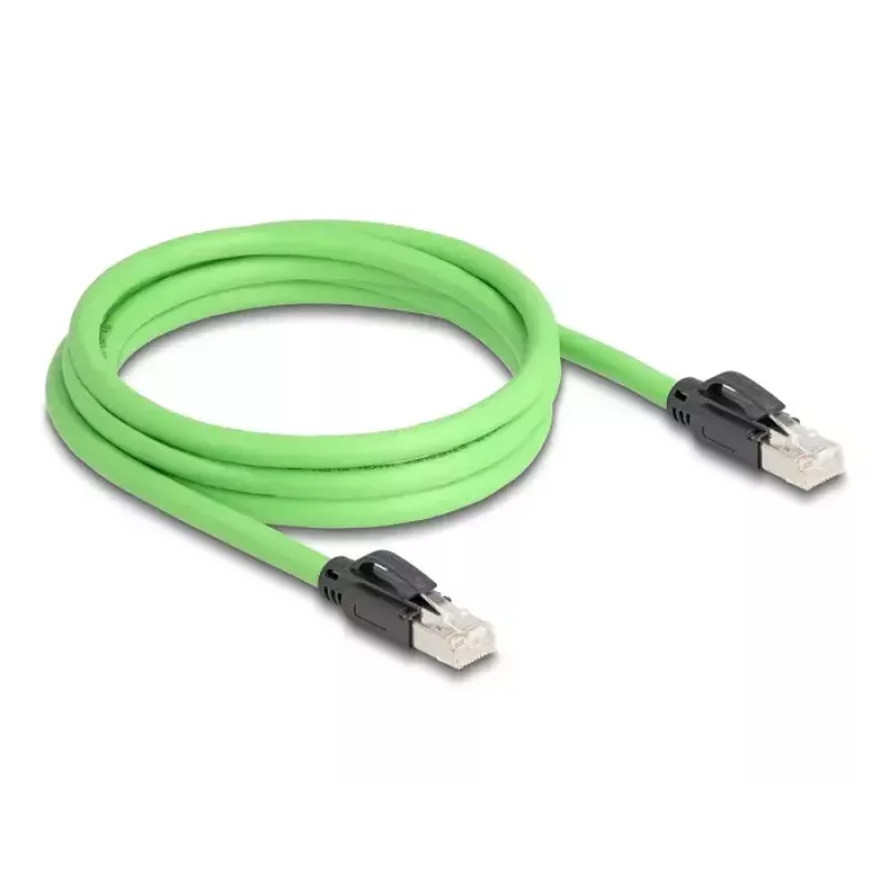 Cable de red DeLOCK 80890 RJ-45 Cat6a 2m negro verde