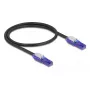 Cable de red DeLOCK 80925 RJ-45 Cat6 0,5m negro violeta