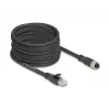 Cable de red DeLOCK 80595 M12 a RJ-45 Cat5e 10 m negro