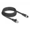 Cable de red DeLOCK 80591 M12 a RJ-45 Cat5e 3 m negro
