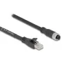 Cable de red DeLOCK 80591 M12 a RJ-45 Cat5e 3 m negro