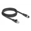 Cable de red DeLOCK 80590 M12 a RJ-45 Cat5e 2 m negro