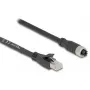 Cable de red DeLOCK 80590 M12 a RJ-45 Cat5e 2 m negro