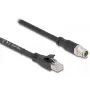 Cable de red DeLOCK 80585 M12 a RJ-45 Cat5e 5 m negro